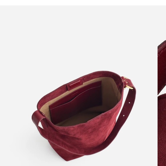 Madewell, Essential Medium Tote, Suede, Deep Merlot - Picture 6 of 7